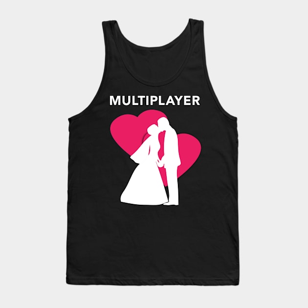 Multiplayer Funny Gamer Marriage Tank Top by HappyGiftArt